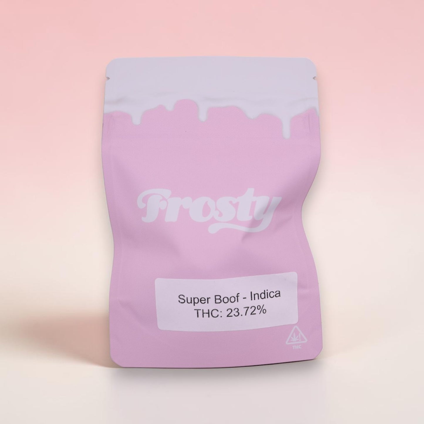Super Boof indica thca flower strain bag