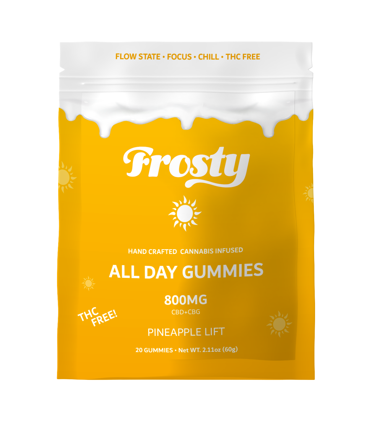 All Day Day CBD+CBG Gummies - Pineapple Lift