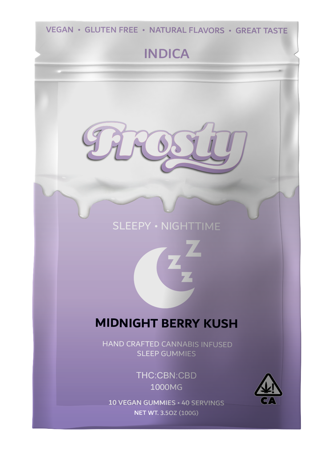 Night Sleepy Delta 9 THC Gummies - Midnight Berry Kush (1000mg)