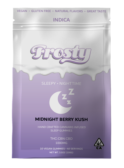 Night Sleepy Delta 9 THC Gummies - Midnight Berry Kush (1000mg)