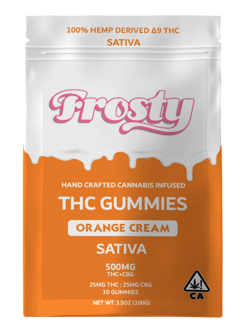 Delta 9 THC Sativa Gummies - Orange Cream | Frosty Co