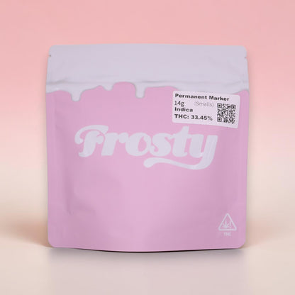 permanent marker thca smalls flower indica strain bag