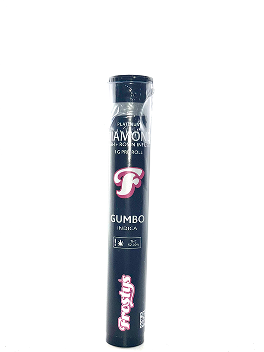 Gumbo THCa Pre Roll: Diamond Hash and Rosin Infused 1g (Sativa)